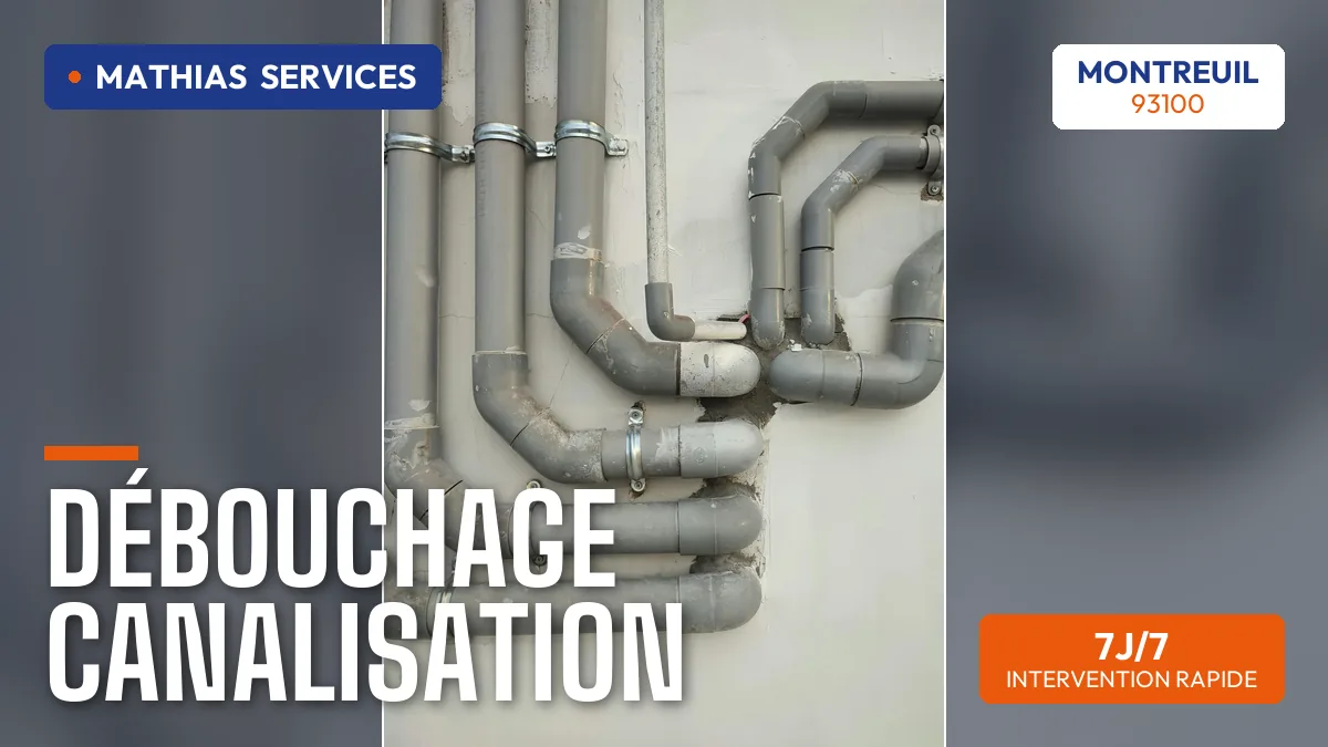 Débouchage de canalisation à Montreuil (93100) par Mathias Services
