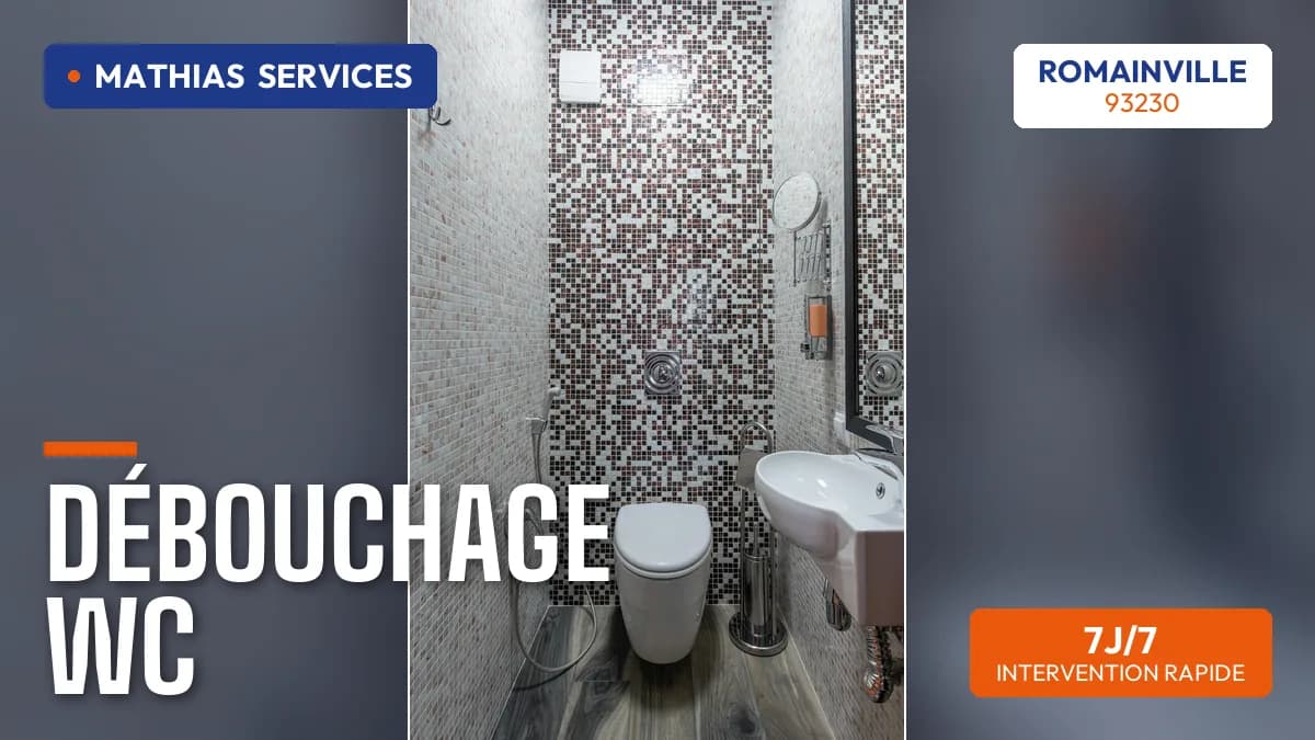 Débouchage WC à Romainville (93230) par Mathias Services