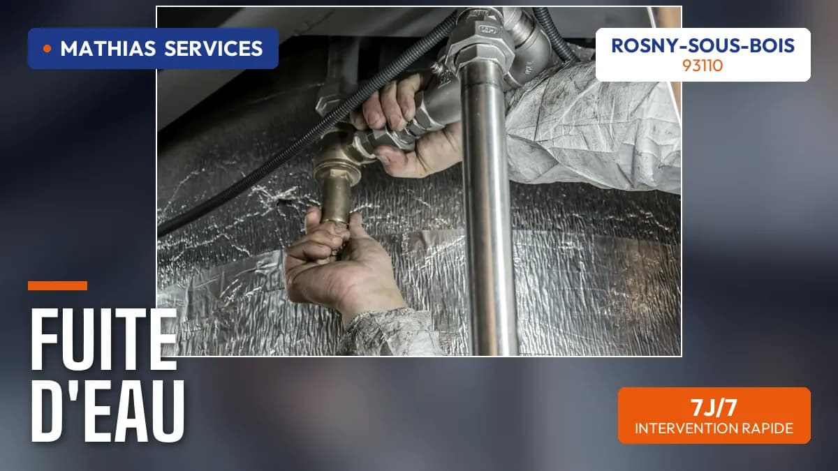 Réparation de fuite d'eau à Rosny-sous-Bois (93110) par Mathias Services
