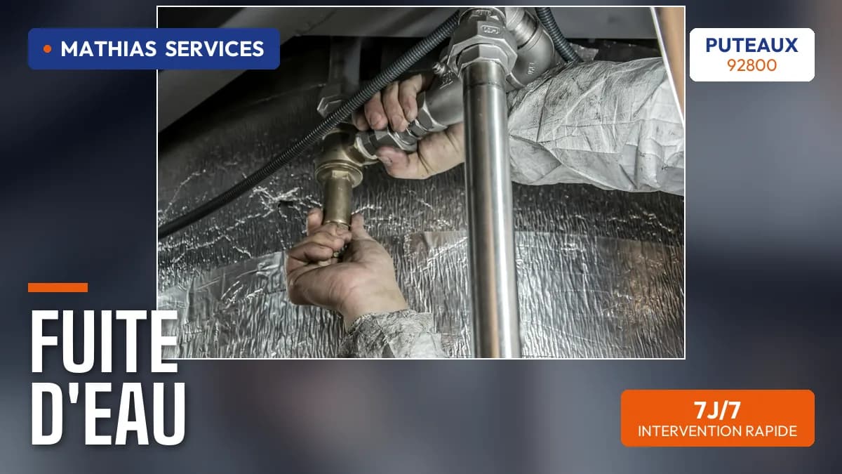 Réparation de fuite d'eau à Puteaux (92800) par Mathias Services