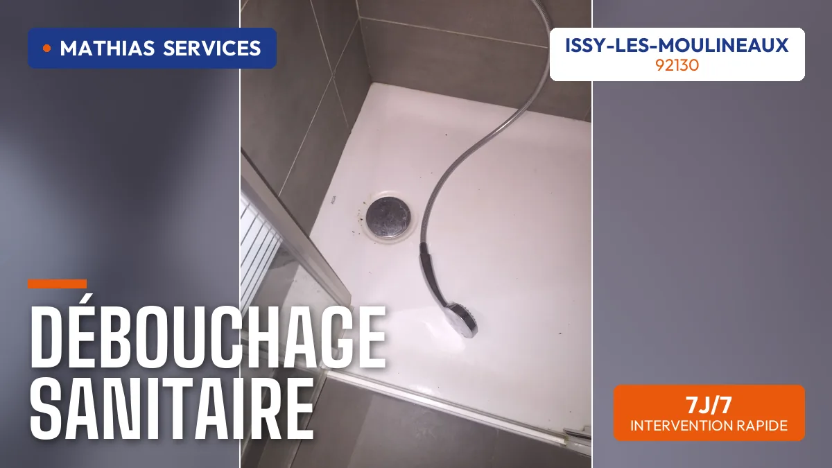 Débouchage sanitaire dans une résidence récente à Issy-les-Moulineaux (92130) par Mathias Services