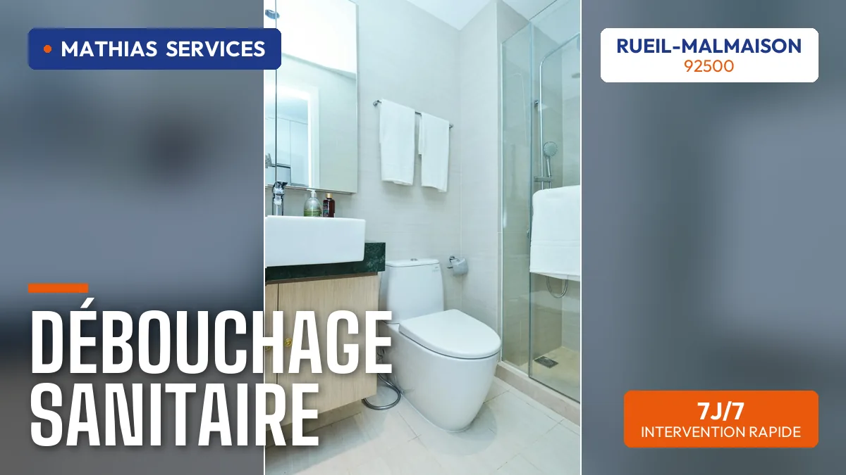 Débouchage d'évier et lavabo à Rueil-Malmaison (92500) par Mathias Services